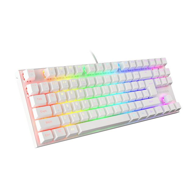 Genesis Thor 303 TKL mechanikus gaming billentyűzet, US, RGB világítással fehér (NKG-1862) (NKG-1862)