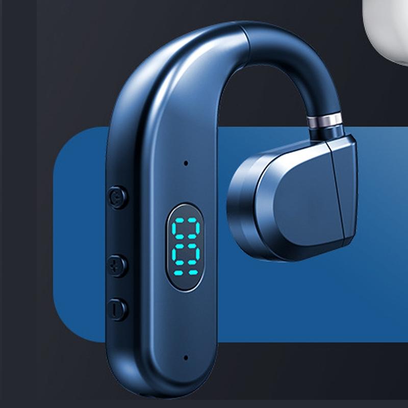 NNEDSZ Wireless Bluetooth Headphone With Digital Display - Black - Midnight Blue