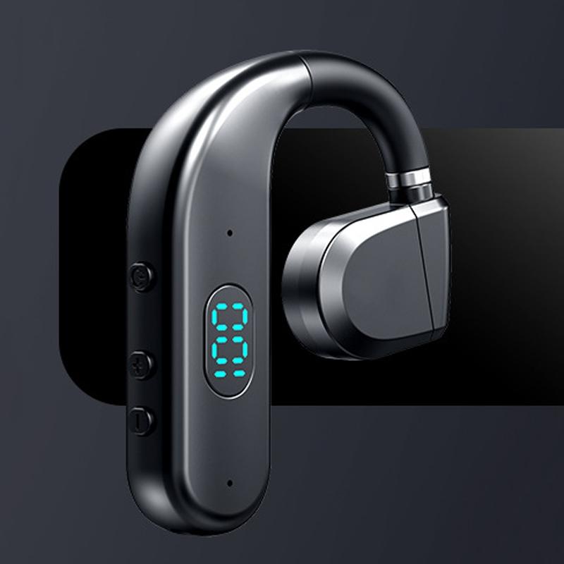 NNEDSZ Wireless Bluetooth Headphone With Digital Display - Black - Midnight Blue