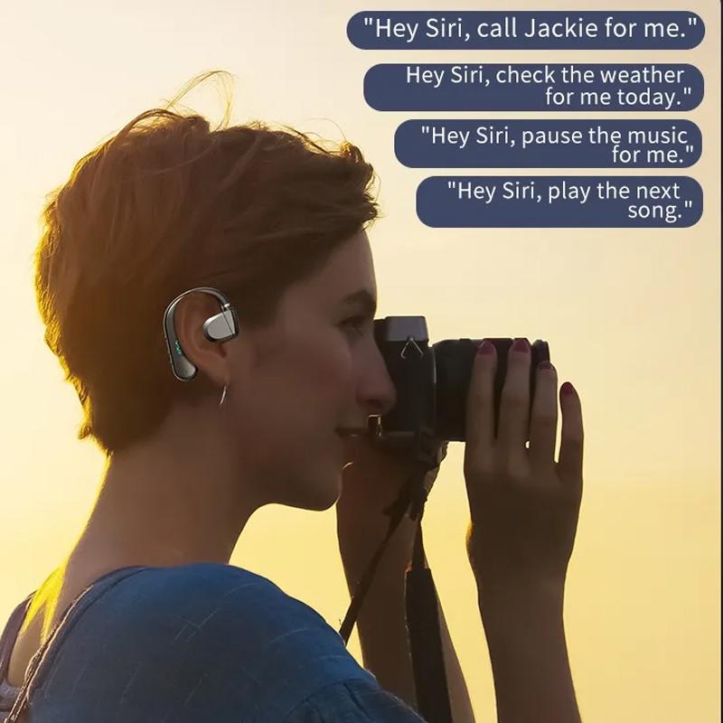 NNEDSZ Wireless Bluetooth Headphone With Digital Display - Black - Midnight Blue